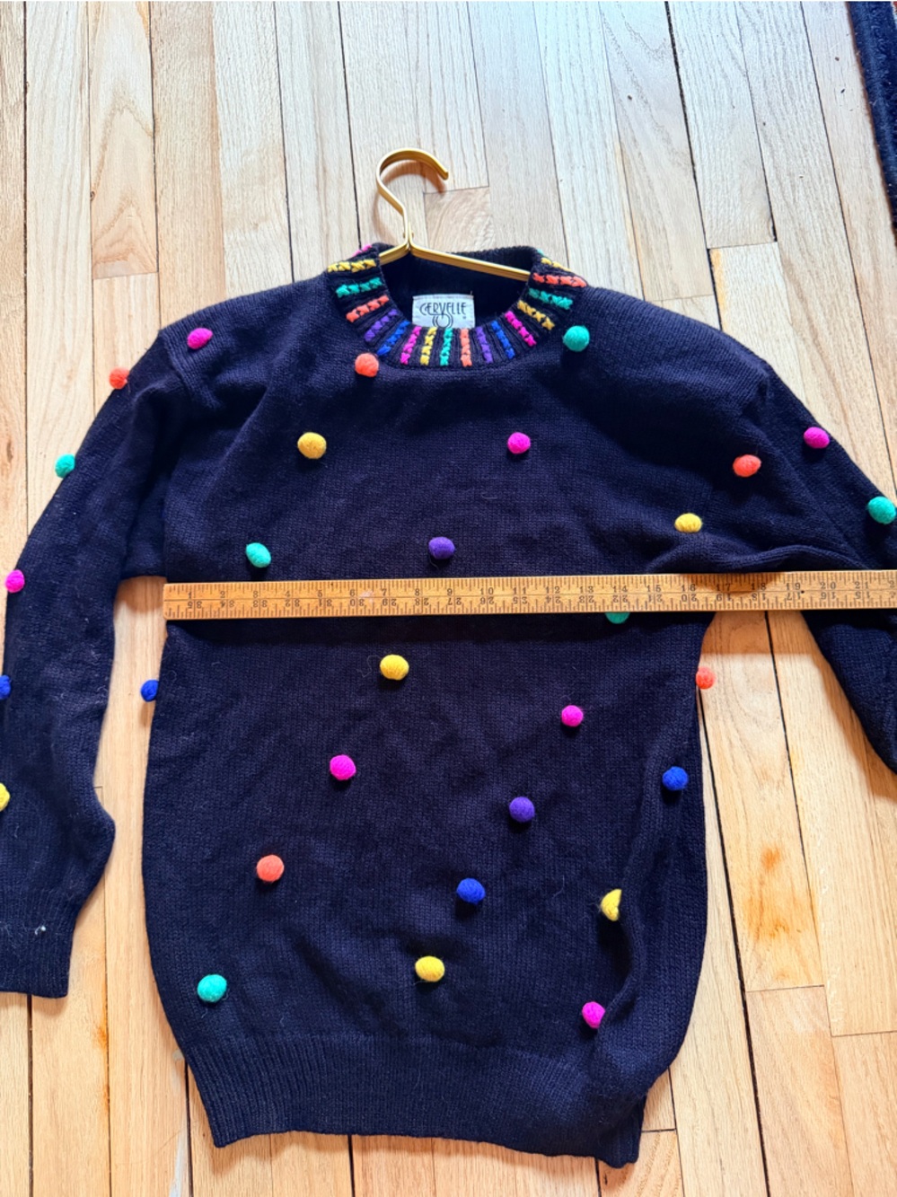 Vintage Cervelle Pom-Pom Crewneck Sweater - Picture 4 of 6